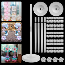 2 Sets Balloon Arch Set Column Stand Base Frame Kit Wedding Birthday Party Decor - £33.99 GBP