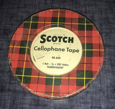 Vintage 1950s Scotch Cellophane Tape 600 Advertising Tin Rare Minnesota Mining - £6.04 GBP