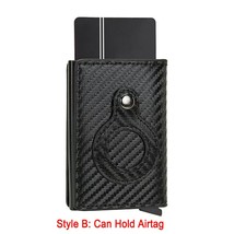 New Carbon Fiber For Airtag Wallet Men Business ID Credit Card Holder Slim Anti  - £19.06 GBP