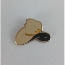 Vintage Cowboy Hat With Gold Feather Enamel Lapel Hat Pin - £4.97 GBP
