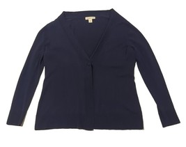 Coldwater Creek Cardigan Long Sleeve Dark Blue Sweater Womens Size Medium 10-12 - £20.59 GBP