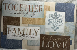Greenbrier Placement/Napperon 12x18-Together/Family/Love - £7.70 GBP