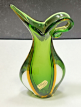 Artistic Murano flavio poli sommerso Art Glass Vase Label - £49.85 GBP
