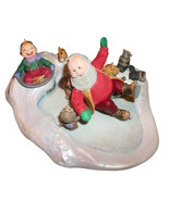 Hallmark 1999 NIB North Pole Pond Studio Ed Santa Skating Tabletop Elf O... - £53.68 GBP