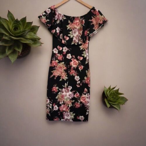 Lovely Cecy Floral Ruffle Top Stretchy Dress  Juniors Size Xxl - $12.22