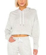 Alala Volt Hoodie Sweatshirt Women Size XS Cropped Gray Silver Metallic ... - $20.94