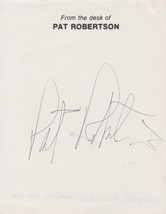 Pat Robertson Signed Autographed Personal Stationary Page - TV Evangelist - £12.17 GBP