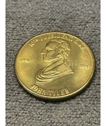 John Tyler 10th President Coin Medal Token Accidental President KG Presi... - £9.27 GBP