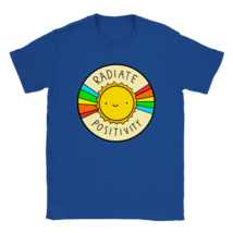 Funny T shirt  tee shirt T-shirt apparel t shirt radiate positivity crew... - $24.75+