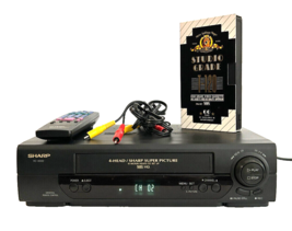 Sharp VC-A582U Vintage Vcr w/ Remote, Tested, Please Read Listing, Video Demo - $27.43