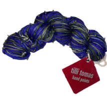 Tilli Tomas BEADED PLIÉ 100% Silk + Glass Beads Hand Dyed DK Yarn Wild Violet  - £50.95 GBP