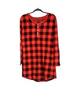 Xhilaration Nightgown S Womens Red Buffalo Plaid Long Sleeve Nightie Cotton - $17.68