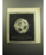 1957 Baccarat Aquarius Paperweight Advertisement - The uniquely personal... - £14.55 GBP