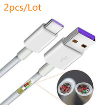 2X Cable Type C USB-C SuperCharge 5A For Huawei P20 Lite Pro P30 40 Mate 20 Mate - £6.99 GBP