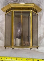Metall 3 Kerze Messing Decke Wandleuchter Lampe Glas Einbau Vintage Egz - $159.17