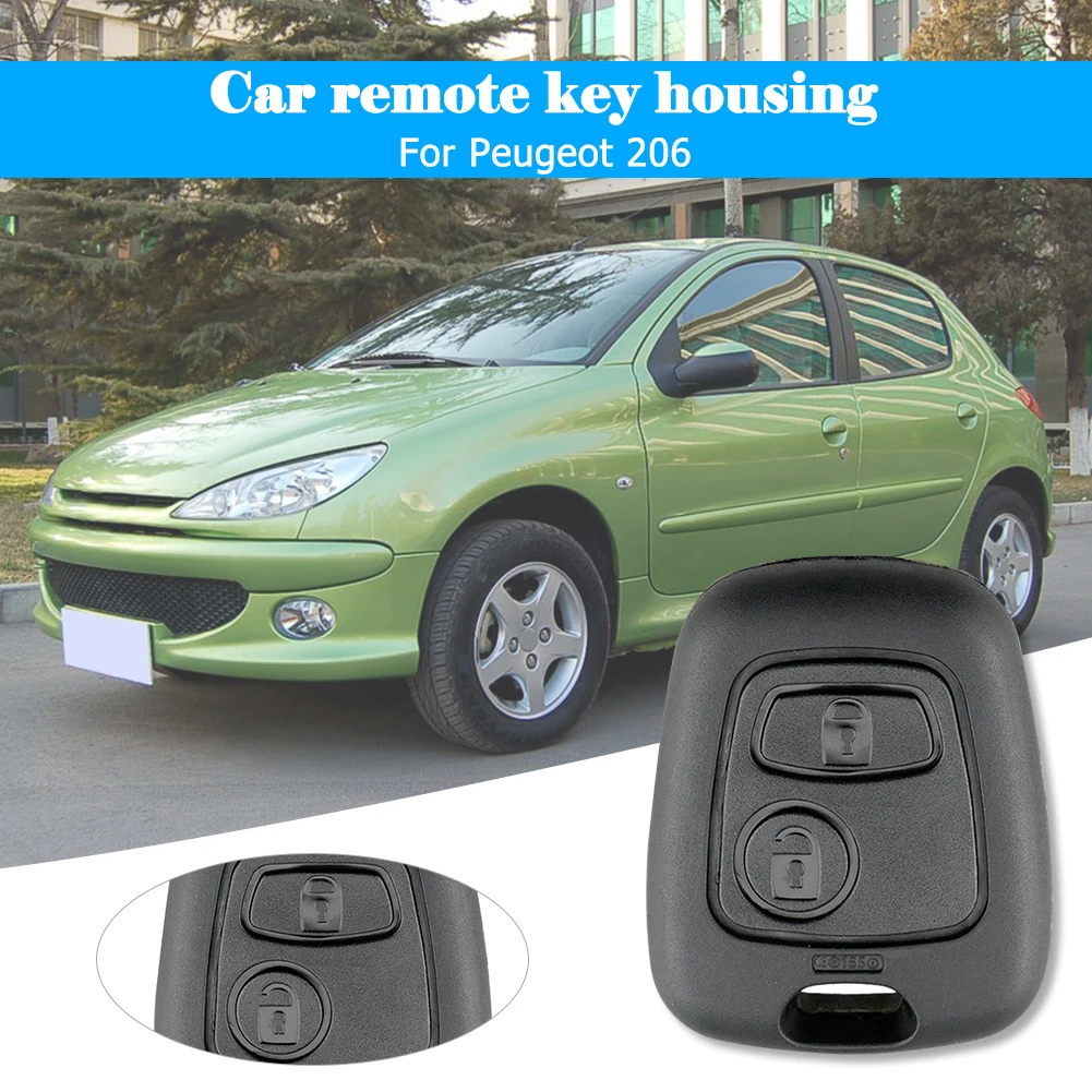 VKTECH Practical Remote Car Key Cover for Peugeot 206 - Replaceable Anti-colli - £9.52 GBP