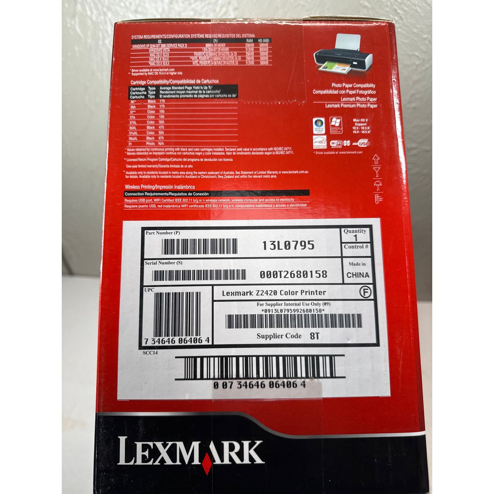 Lexmark Z2420m Wireless Laptop Printer Easy Setup New in Box Item image 5
