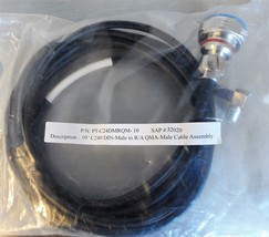 10FT C240 DIN-Male To R/A QMA-Male Cable Assembly New - $13.10