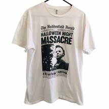 Halloween Haddonfield Herald Short Sleeve Adult T-Shirt L Michael Myers Scary - £20.17 GBP