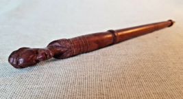 Hand Carved Wooden African Head Pen - $14.77