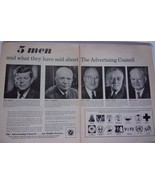 The Advertising Council Public Service 5 Presidents 2 Page Magazine Prin... - $76.10 MXN