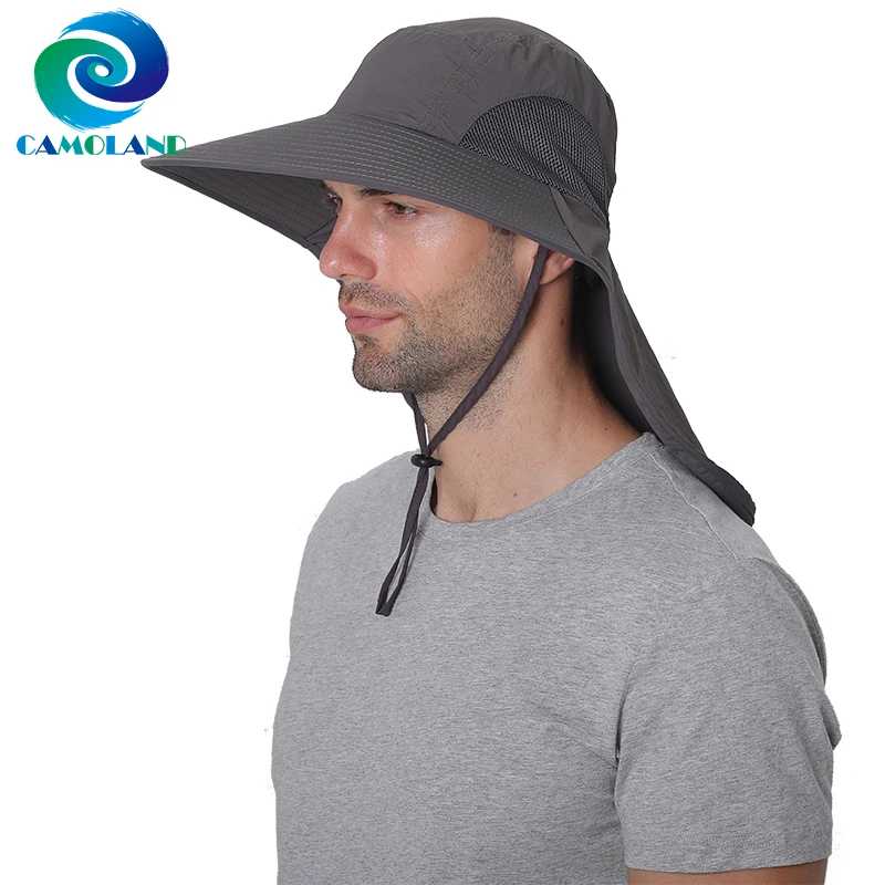 CAMOLAND Summer Sun Hat Women Mens Waterproof Bucket Hat With Neck Flap Outdoor - £17.37 GBP