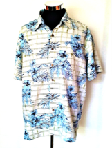Milano Bay Island Casual Men&#39;s Shirt Size X-Large Aloha Blue Tropical Caribbean - £12.03 GBP