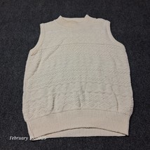 Vintage Melville Knitwear Sweater Vest Men Small Off White Sleeveless - $15.23