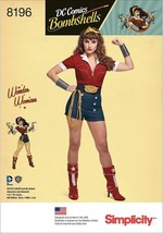 Simplicity Sewing Pattern 8196 Cosplay Wonder Woman Costume SIze 6-14 - £8.59 GBP