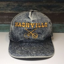 Vintage Nashville Snapback Hat Guitar Banjo Denim - £14.85 GBP