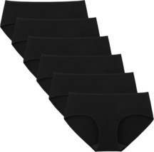 INNERSY Womens Underwear Cotton Hipster Panties Medium Black - $23.83 CAD