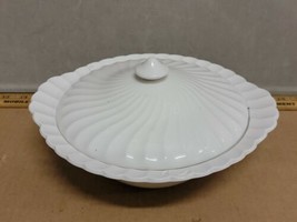 Johnson Brothers Regency Covered Dish England Ironstone White Swirls 10&quot;x5&quot; Used - £44.49 GBP