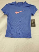 Nike Girls DRI-FIT Check Logo T-SHIRT Assorted Sizes 392389 478 - £8.78 GBP
