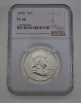 1950 50C Franklin Half Dollar Proof Graded by NGC as PF-66! Gorgeous Str... - $866.24