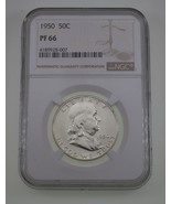 1950 50C Franklin Half Dollar Proof Graded by NGC as PF-66! Gorgeous Str... - £681.19 GBP