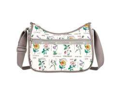 LeSportsac Garden Grows Classic Hobo Crossbody Bag, Romantic Blooms/Berries, NWT - £73.12 GBP
