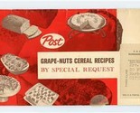 Post Grape Nuts Cereal Recipes by Special Request 1967 General Foods  - $11.88