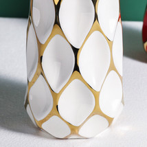 Italian Geometric Minimalist Grid Ceramic 40-inch Vase, Decorative - £159.87 GBP