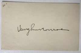 Vaughn Monroe (d. 1973) Signed Autographed Vintage 2.5x4 Signature Card - $30.00