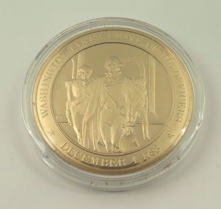 December 4, 1783 Washington Takes Leave Of His Officers Franklin Mint Coin - $12.16