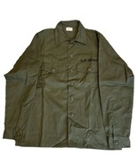 Vintage Military Shirt Men&#39;s 15.5x33 Medium Green OG 507 Button Up US Ar... - $376.33 MXN