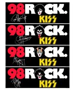 KISS &#39;98 ROCK&quot; Set Of 4 / 9 x 3 Printed Glossy Bumper Stickers 1996 Reun... - $41.03 CAD
