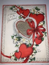 VINTAGE 1950’s Hallmark Oversized Husband Valentine’s Day Card - £3.93 GBP