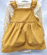 Carter's 9 Month Baby Girls' Floral Bodysuit And Dress Gold/Mustard image 3