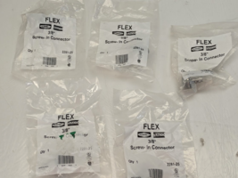 Pack of 5 Hubbell-Raco 2281-25 Flex Screw-In Connector, 3/8 Inch Zinc To... - $14.85