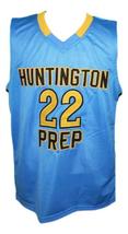 Andrew Wiggins #22 Huntington Prep Basketball Jersey Sewn Blue Any Size image 4