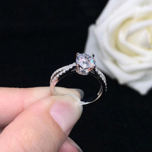 1.50Ct Round Lab-Created Diamond Solitaire Engagement Ring 14K White Gold Plated - £89.67 GBP