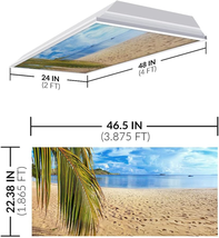 Fluorescent Light Covers for Ceiling Lights Classroom 2X4 (22.38In X 46.5In) Imp - £34.14 GBP