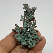 35g, 2.3&quot;x1.4&quot;x0.7&quot;, Malachite on Native Copper Mineral Specimens, B33963 - £30.92 GBP