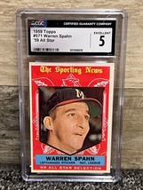 1959 Topps Set-Break #571 Warren Spahn Graded CGC 5 - EXCELLENT! - $67.72